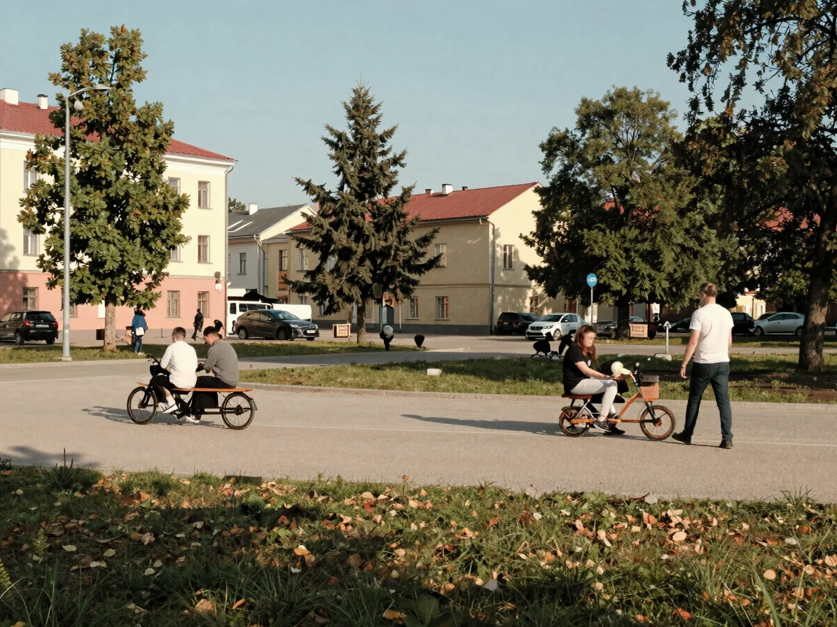Suaugęs žmogus, einantis per miesto parką, natūralios dienos švie